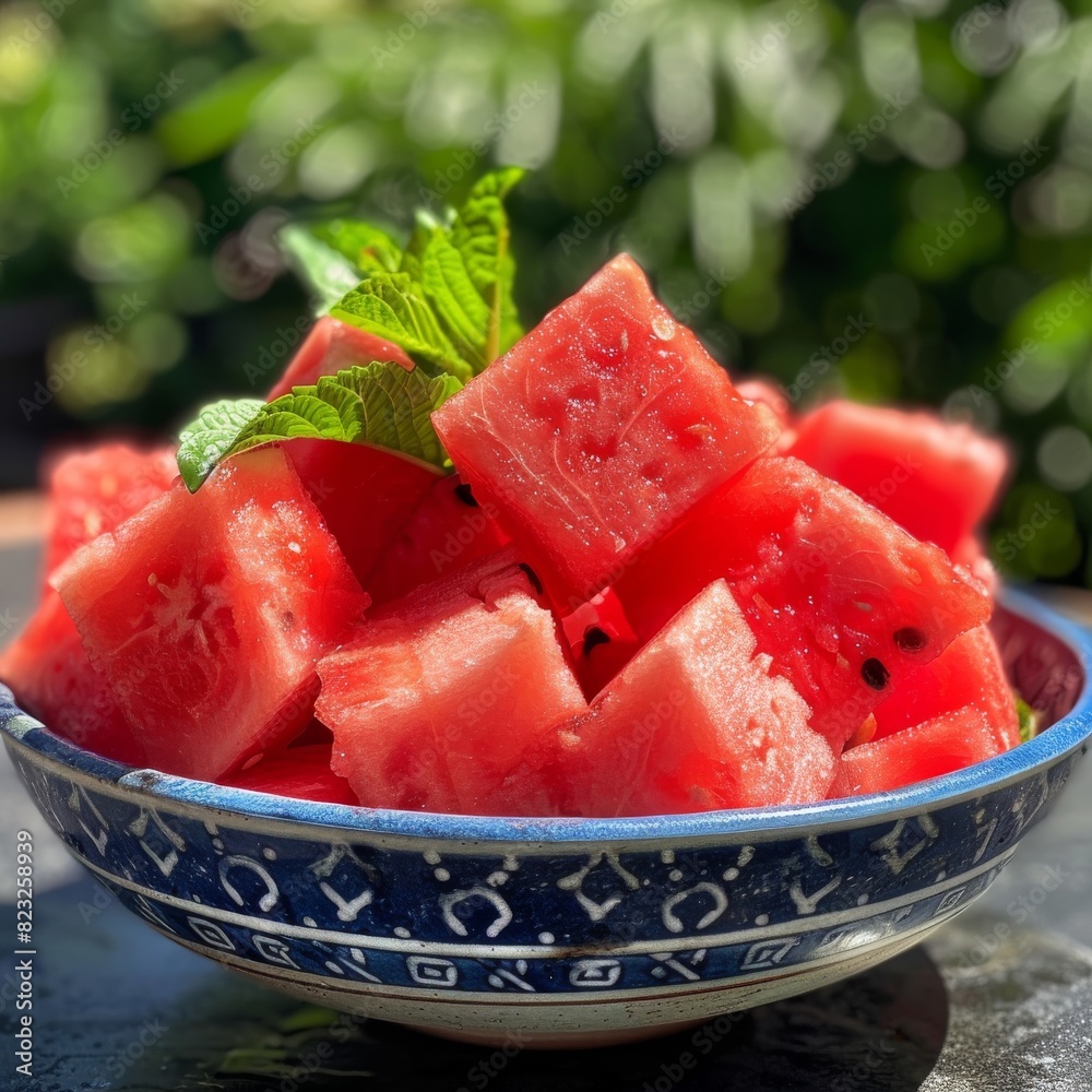 Wall mural watermelon background