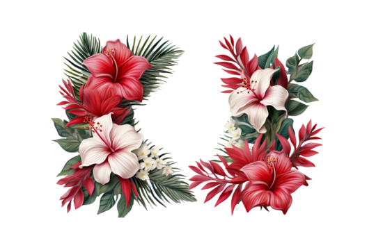 Customized Photo Frame isolated on transparent background.