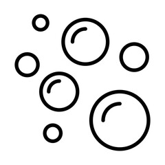 Bubble icon in thin line style Vector illustration graphic design