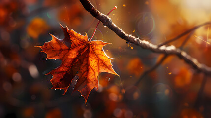 Beautiful autumn background, close-up of yellow leaves