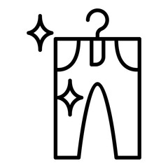 Clean pant icon in thin line style Vector illustration graphic design