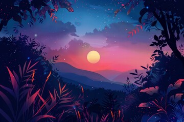 Obraz na płótnie Canvas Landscape Anime Wallpaper Images