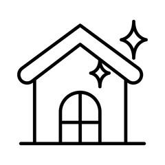 Housekeeping icon in thin line style Vector illustration graphic design
