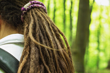 Natural dreadlocks from hair, comfortable hairstyle