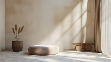 Soft and Minimalist Backdrop for Versatile Product Presentation and Photography description This image depicts a soft minimalist backdrop with