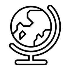Geography icon in thin line style Vector illustration graphic design