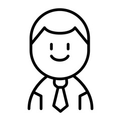 Student icon in thin line style Vector illustration graphic design