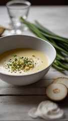 Potage Parmentier - Potato and leek soup.