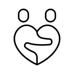 Lover icon in thin line style Vector illustration graphic design