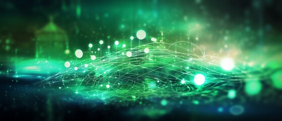 Wireless network and connection abstract data background with wifi symbol