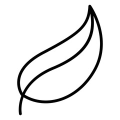 Leaf icon in thin line style Vector illustration graphic design