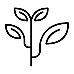 Tree, Sprout icon in thin line style Vector illustration graphic design