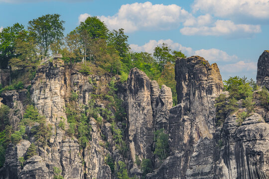 S&auml;chsische Schweiz Deutschland Elbsandstein Barbarine Wandern Felsen Berge Natur