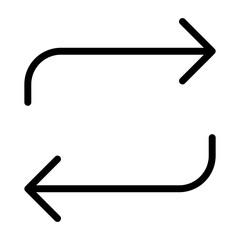 Refresh icon in thin line style Vector illustration graphic design