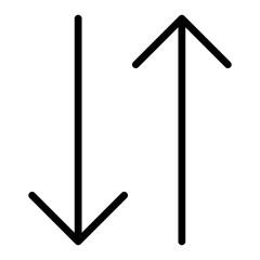 Arrow icon in thin line style Vector illustration graphic design