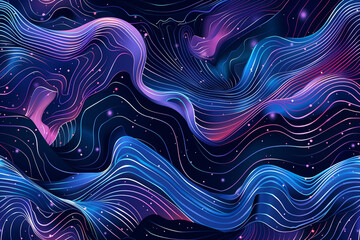 Waves pattern Seamless pattern futuristic background 