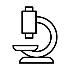 microscope icon in thin line style Vector illustration graphic design
