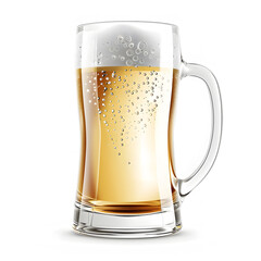 Beer mug illustration, isolated on a white background
