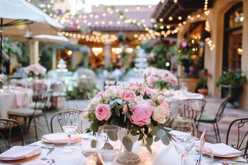 Lively Evening Wedding Marquee Party