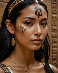portrait of a egypt woman with makeup