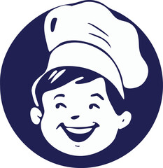 Vector of baby chef on white backgroud