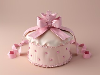 A 3D render of a baby shower cap