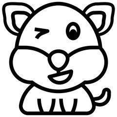 WINK,dog,feelings,emotion,animal.svg