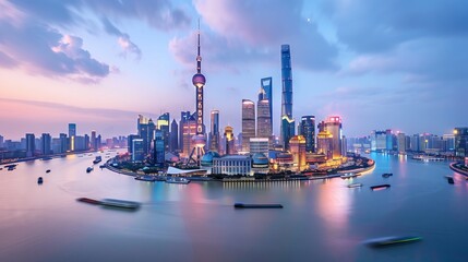 Shanghai's Pudong skyline, with the Oriental Pearl Tower, is mesmerizing, especially at twilight.