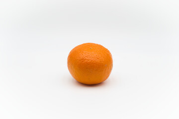 Fresh tangerine on a plain white background