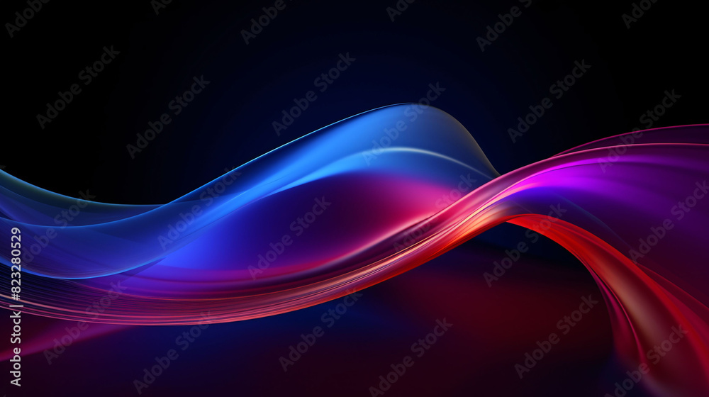 Wall mural 3d rendering wavy line texture, abstract kv main visual business ppt background
