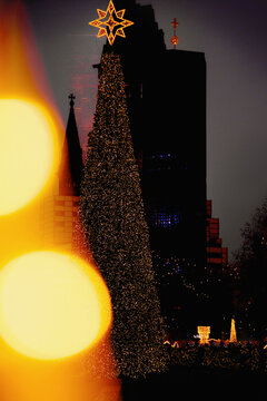 Illuminated Christmas Tree, Berlin, Germany
