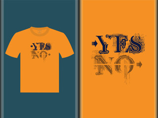 Yes No Vector T-Shirt Design
