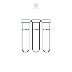 Test Tubes Icon. Medical or Healthcare theme symbol vector illustration isolated on white background