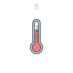Thermometer Icon. Medical or Healthcare theme symbol vector illustration isolated on white background