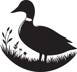 Duck silhouette.This is an editable eps vector file.