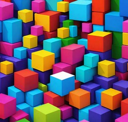 colorful background, color, colorful, box, illustration, boxes, blocks, concept, business, construction, design, square, building, game, green, shape, yellow, art, structure, blue, vector