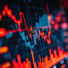 Stock market and trading concept, digital graph
