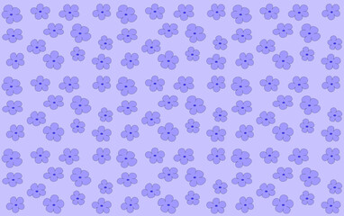
Naive seamless floral boho floral template with purple daisies on lilac background in doodle style. Scandinavian print for nursery