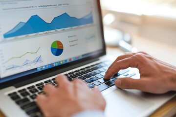 Man utilizing SEO tools to improve digital marketing tactics.