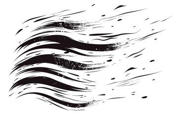 Windy lines Windy, Weather icon, simple vector svg illustration, hand drawn black and white, isolated on white background 