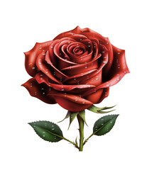 beautiful rose realistic drawing vector illustration
