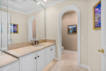 Interior shot of a luxury home in Calabasas, California.