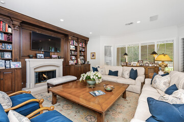Interior shot of a luxury home in Calabasas, California.