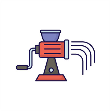 meat mincer icon with white background vector stock illustration