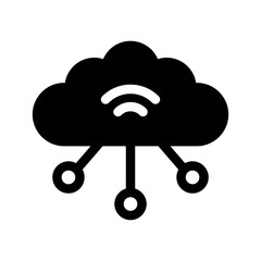 Cloud Network Icon Vector Symbol Design Illustration