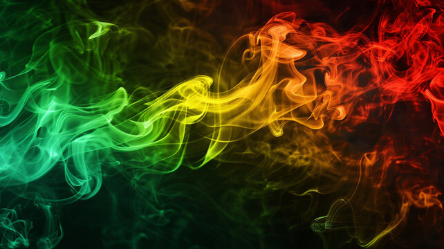 A smoke in the colors of the Rasta flag