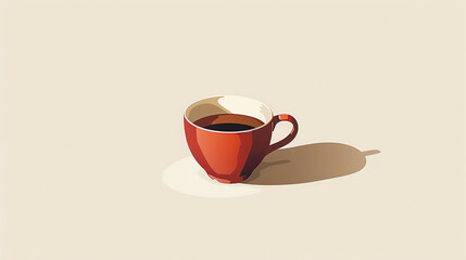 Simple and elegant cup illustration with minimal detail, emphasizing functionality