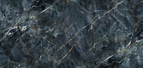 A high-resolution, photorealistic texture of dark grey marble with visible veining and subtle grain patterns