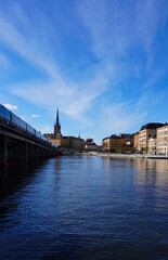 View of a city by the river