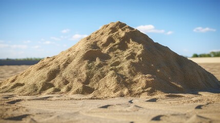 Naklejka premium A photo of a pile of sand on a construction site.